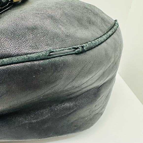 Michael Kors Black Soft Leather Morgan Hobo Gold Hardware Top Zip Bag - Picture 9 of 16